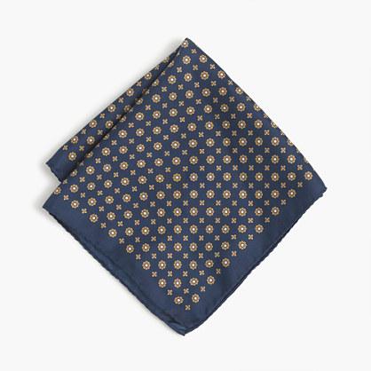J.Crew Silk pocket square in alternating foulard