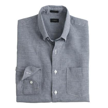 J.Crew Irish houndstooth linen shirt