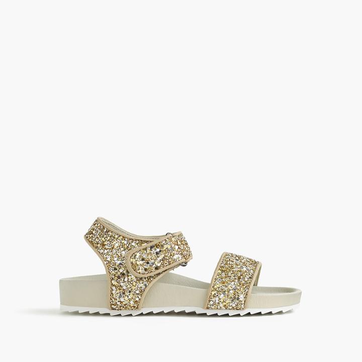 J.Crew Girls' glitter slide sandals