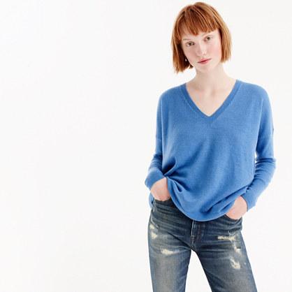 J.Crew V-neck Boyfriend sweater in everyday cashmere