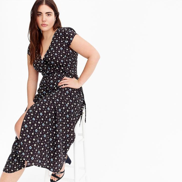 J.Crew J.Crew Mercantile easy wrap dress in blue-and-white daisies