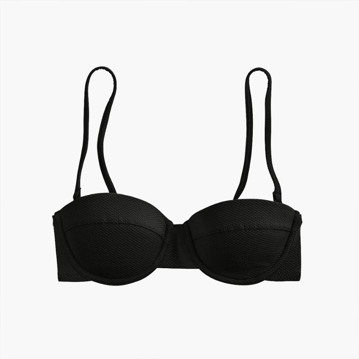 J.Crew Demi underwire bikini top in piqunylon