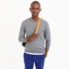 J.Crew Cotton-cashmere piqu&eacute; crewneck sweater in bird's-eye stitch