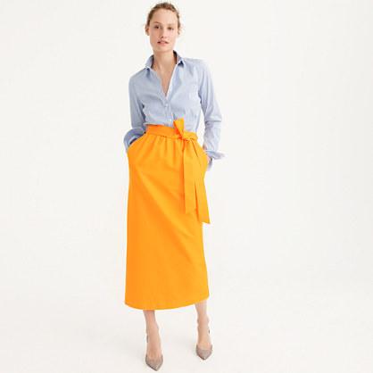 J.Crew Tie-waist skirt in faille