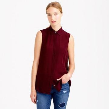 J.Crew Silk sleeveless blouse
