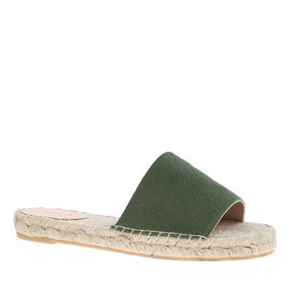 J.Crew Valencia calf hair espadrille slides