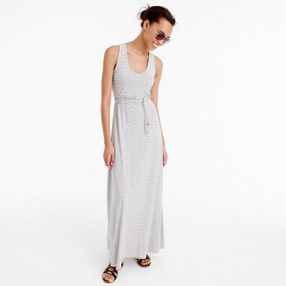 J.Crew Triple-striped maxi dress with tie waist
