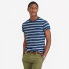 J.Crew Textured cotton T-shirt in blue stripe