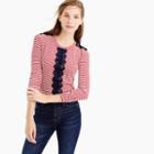 J.Crew Long-sleeve stripe T-shirt with lace