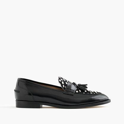 J.Crew Biella loafers in leather and calf hair