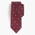J.Crew English silk tie with embroidered geese