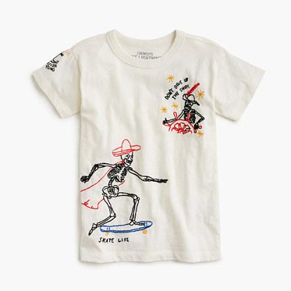 J.Crew Boys' tattoo embroidery T-shirt