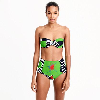 J.Crew Underwire bandeau bikini top in Ratti® striped floral