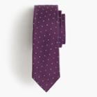 J.Crew Italian silk repp tie in violet dot