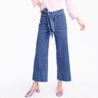 J.Crew Cropped chambray pant with tie