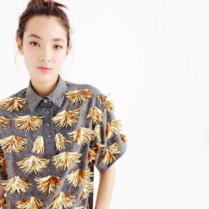 J.Crew Collection embellished tboz polo