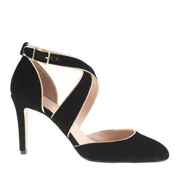 J.Crew Collection Sloane velvet crisscross pumps