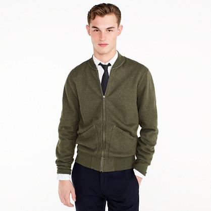 J.Crew Bomber jacket in piqu&eacute; fleece