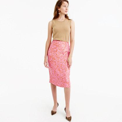 J.Crew Collection sequin skirt in azalea rust