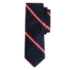J.Crew Extra-long English silk tie in steely emerald stripe