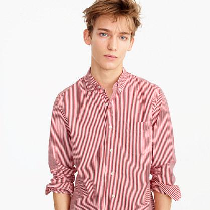 J.Crew Secret Wash shirt in red and white stripe