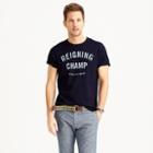 J.Crew Reigning Champ&reg; gym logo indigo T-shirt