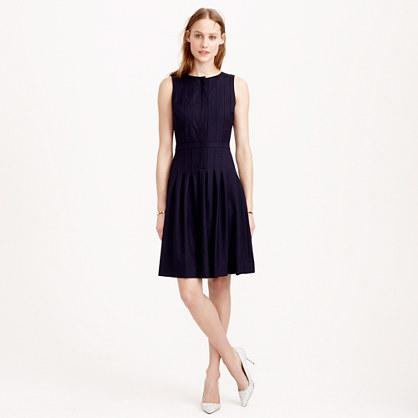 J.Crew Pleated A-line dress in Super 120s wool