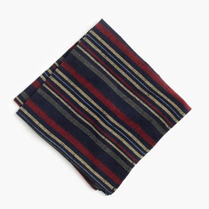 J.Crew Kiriko™ pocket square in dark navy stripe