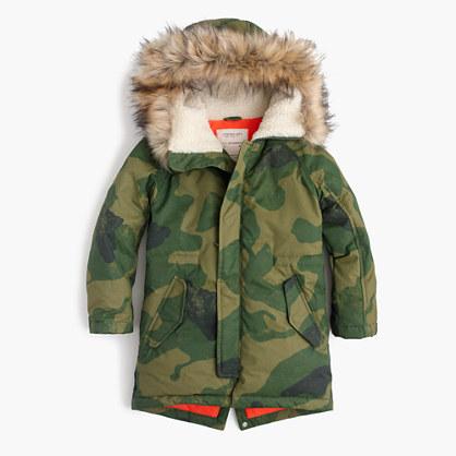 J.Crew Boys' fishtail parka in camo