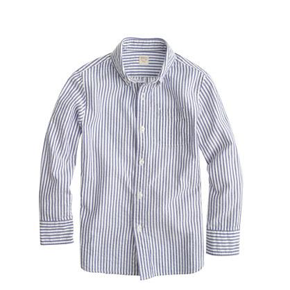 J.Crew Boys' seersucker shirt
