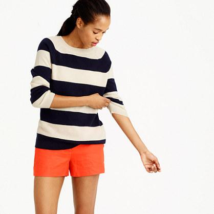 J.Crew Collection cashmere striped boyfriend crewneck sweater