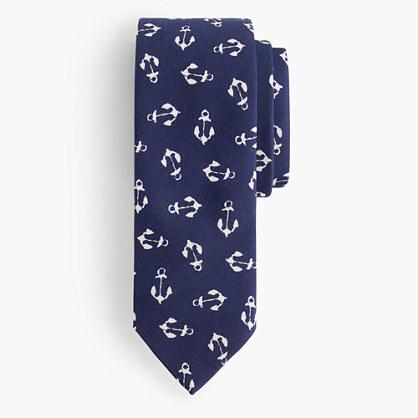 J.Crew Drake's&reg; silk tie in anchor print