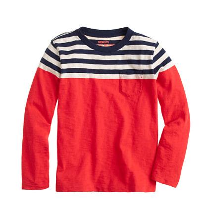 J.Crew Boys' ringer T-shirt in colorblock stripe