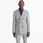 J.Crew Ludlow one-and-a-half-breasted suit jacket in Italian glen plaid wool-linen