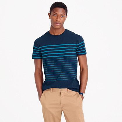 J.Crew Textured cotton T-shirt in nautical engineered stripe