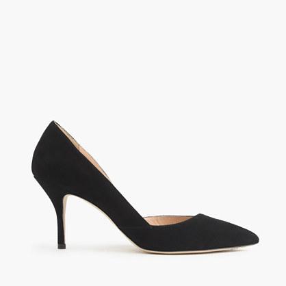 J.Crew Colette suede d'Orsay kitten heels