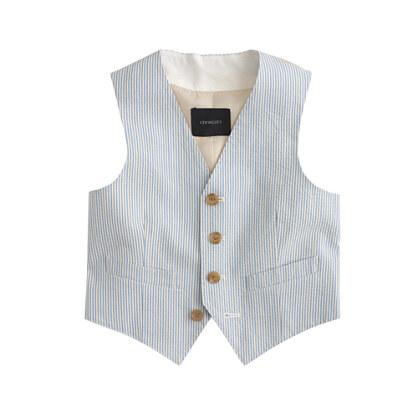 J.Crew Boys' Ludlow suit vest in seersucker