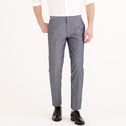 J.Crew Ludlow tuxedo suit pant in Japanese chambray