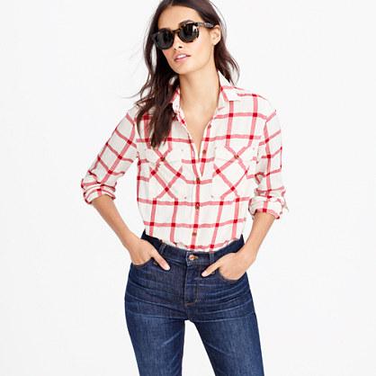 J.Crew Boyfriend shirt in vintage red plaid