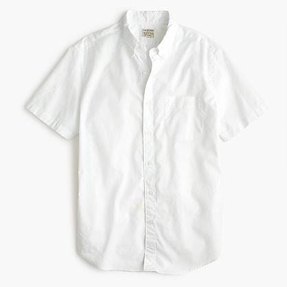 J.Crew Short-sleeve shirt in stretch white poplin