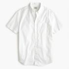 J.Crew Short-sleeve shirt in stretch white poplin