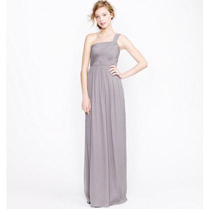J.Crew Petite Lucienne long dress in silk chiffon