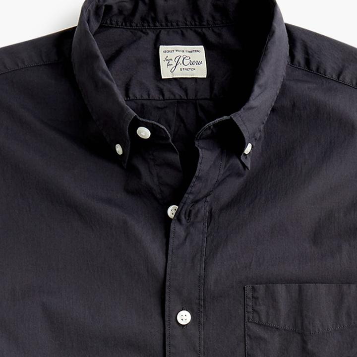 J.Crew Short-sleeve stretch garment-dyed Secret Wash shirt