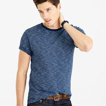 J.Crew Wallace & Barnes indigo striped T-shirt