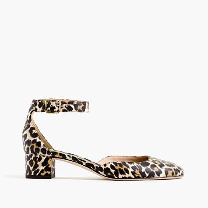 J.Crew Leopard-print leather heels