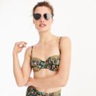 J.Crew Underwire bikini top in dryad palms print