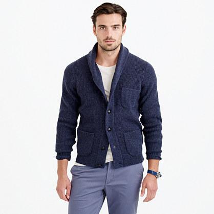 J.Crew Lambswool three-pocket cardigan sweater
