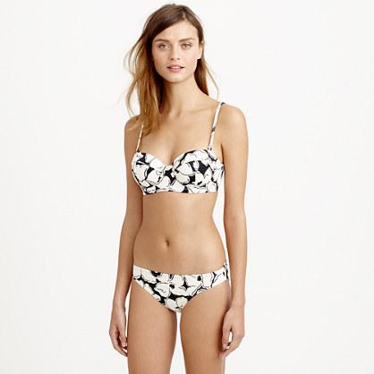 J.Crew Inky floral underwire bikini top