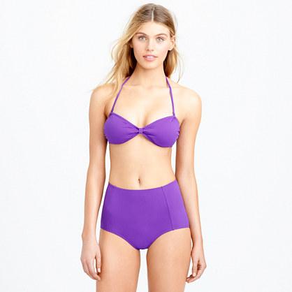 J.Crew Italian matte tab-front bandeau top