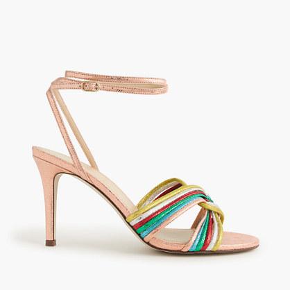 J.Crew Rainbow magic strappy heels